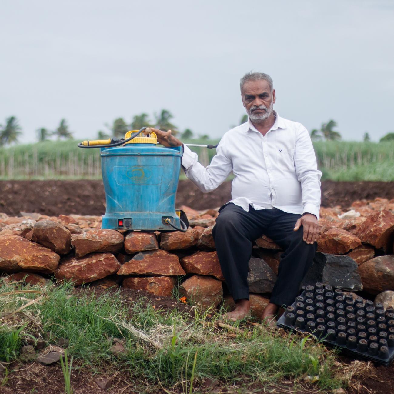 Farmer and agrochemical worker Annasso More was diagnosed with peripheral neuropathy because of overexposure to toxins, making it difficult for him to walk. 