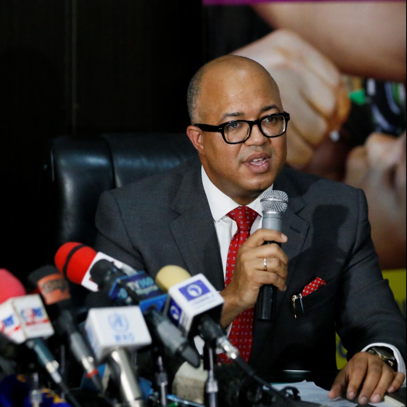 Chikwe Ihekweazu, former director general of Nigeria Centre for Disease Control, speaks during a press briefing on the outbreak of mpox, in Abuja, Nigeria, on October 16, 2017.