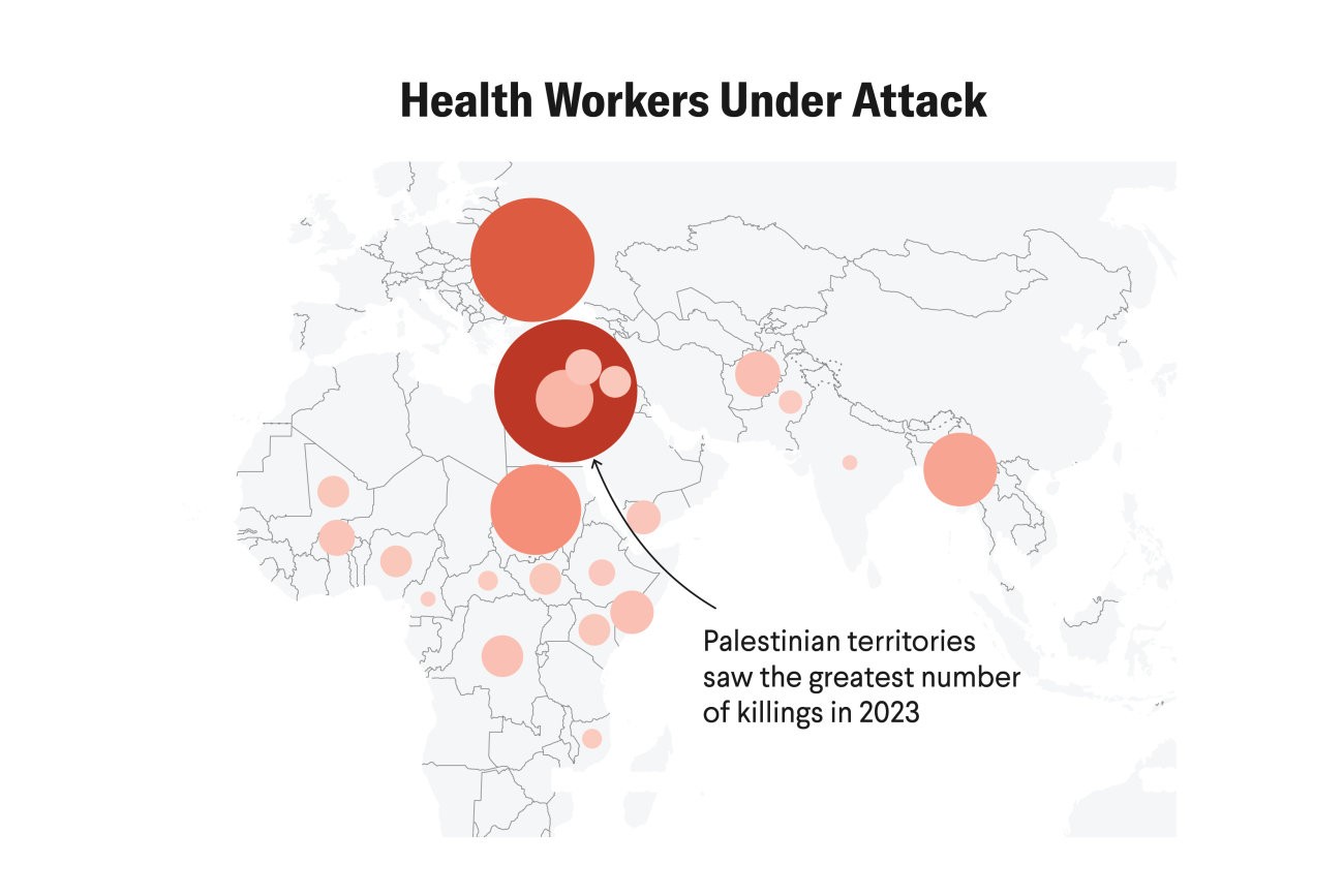Map of health worker killings