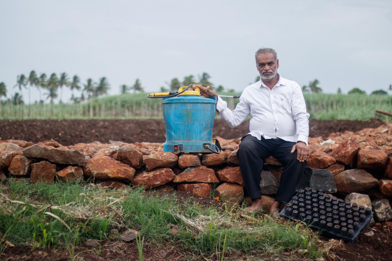 Farmer and agrochemical worker Annasso More was diagnosed with peripheral neuropathy because of overexposure to toxins, making it difficult for him to walk. 