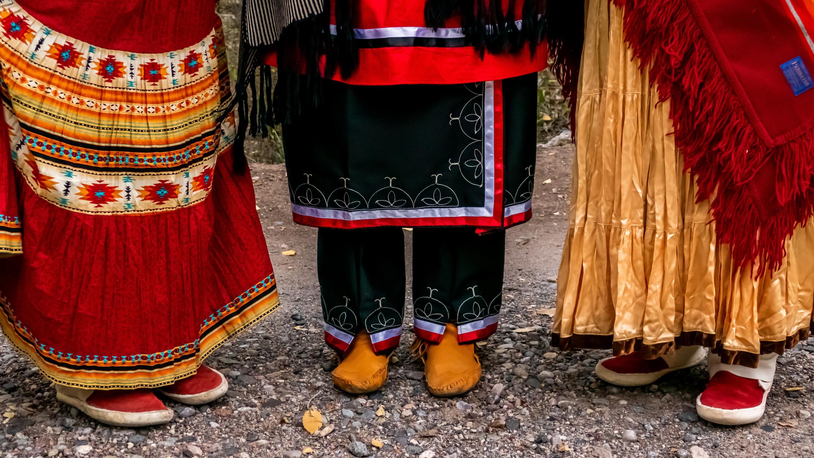 A photo of women wearing moccasins.