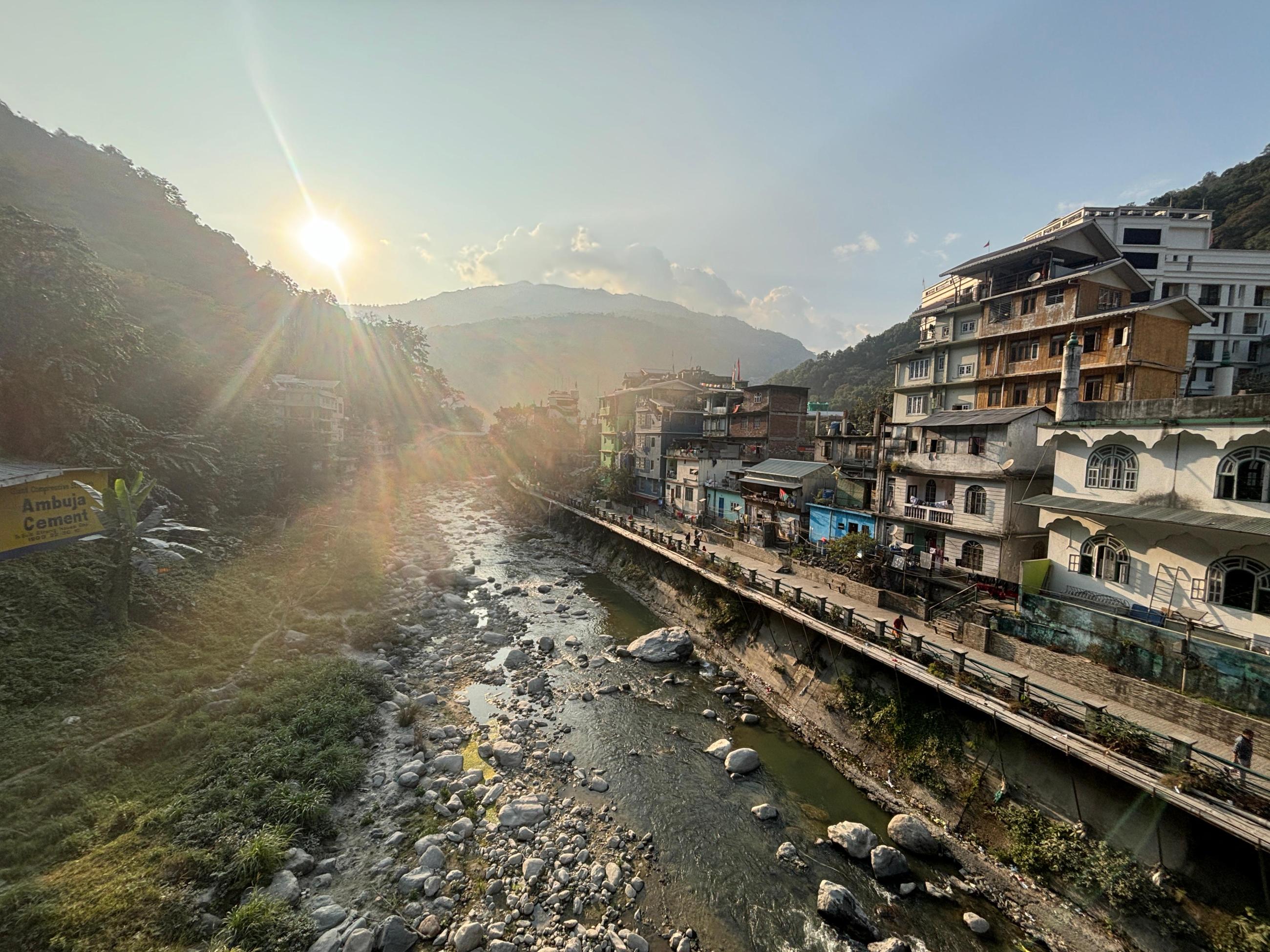 A view of Singtam, in the state of Sikkim, India, on December 31, 2024.